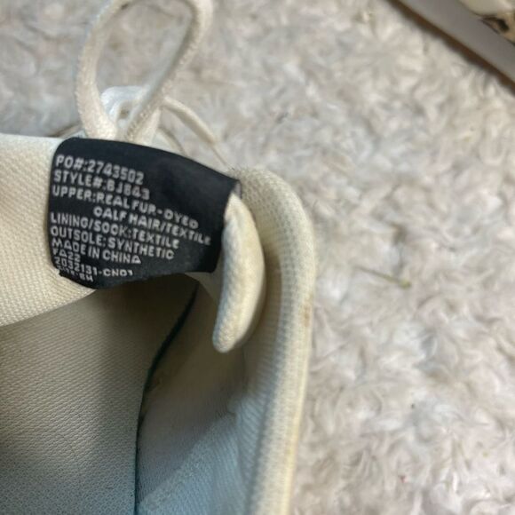 J.Crew Calf hair Animal Print lace up low top Sneakers Size 8 M - Picture 8 of 9